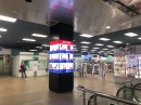 На втором этаже универмага Беларусь (г. Минск, ул. Жилуновича, 4) установлены светодиодные экраны, обрамляющие колонну с трех сторон, а так же выполнена обшивка колонны композитным материалом