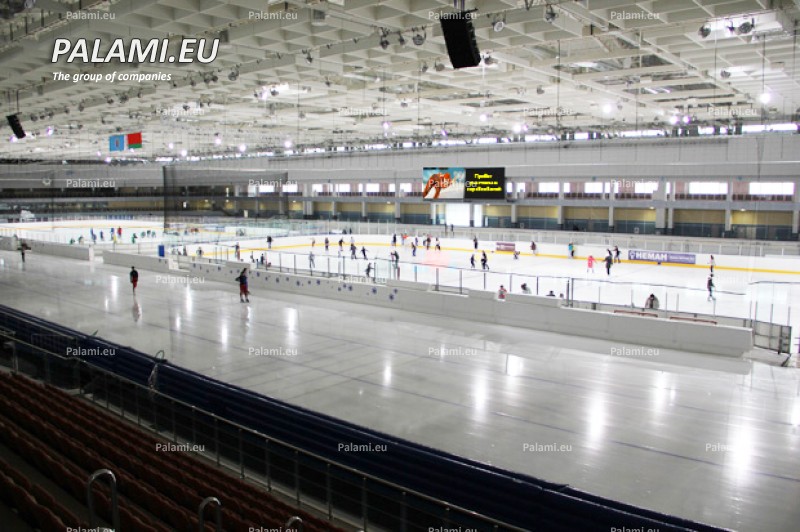 Видеоинформационная система из двух экранов для конькобежного стадиона МКСК «Минск-арена».